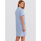 Anrabess Womens Summer Shirt Dresses | Lightweight Breathable, Short Sleeve Button Polo Collar T-Shirt Dress, Daily Beach Work Outfits, Spring Fall Clothes