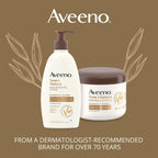 Aveeno Tone + Texture Renewing Body Night Cream With Prebiotic Oat, Gently Exfoliates & Moisturizes Sensitive Skin, Instantly Softens & Smooths & Intensely Nourishes, Fragrance-Free, 8 Oz