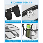 Clear Backpack Stadium Approved, 12X10.5X6 Inches Clear School Bag | 0.4Mm Thickened Pvc, Wider Shoulder Straps, Small Clear Bag For Stadium Events, School, Concert, Work, Festival