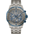 Bulova Men'S Marine Star 'Series A' Gray Ip Stainless Steel With Blue Accents Chronograph Quartz Watch, 4Mm Style: 98B411