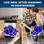 Haiou Hat Washer Cage - Protect Shape & Prevent Damage In Washing Machine/Dishwasher, Fits All Baseball Caps，White (4 Pack)