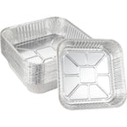 Waytiffer 25pack- 8 x 8 Aluminum foil Pans Disposable Heavy Duty Square baking Cake Pan, Cooking Tins Homemade Breads Oven Pans,Foil Pan, Baking pan Roasting