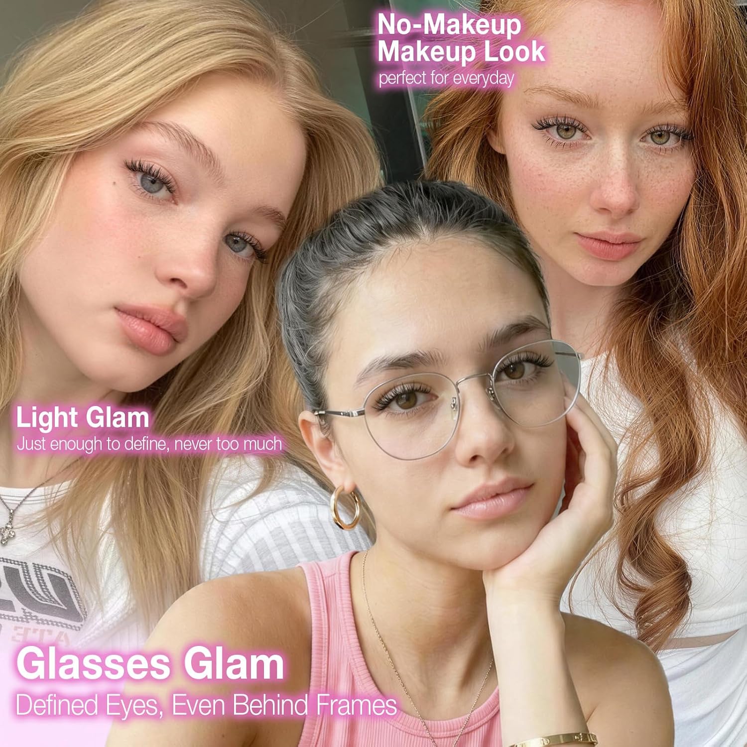 Yawamica Short Natural Lash Clusters 9-10-12mm, Soft Wispy Cluster Lash Extensions, CC Curl Eyelash Clusters with Super Thin Band, Beginner-Friendly DIY Lashes for Natural Cat Eye & Doll Eye Look