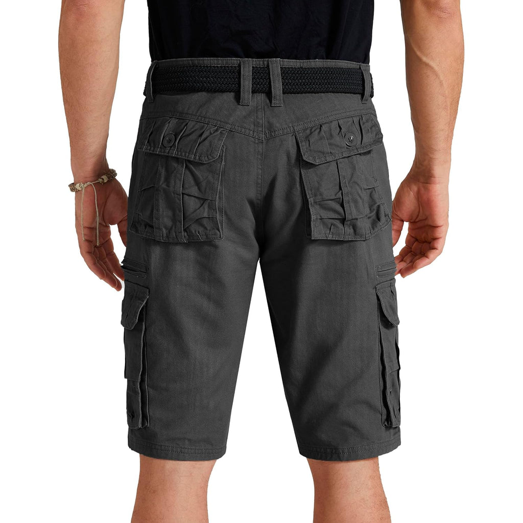 Mens Cargo Shorts Cotton Work Casual Shorts For Men With Multiple Pockets