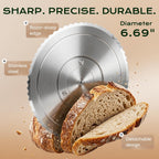 Saluna Manual Bread Slicer For Sourdough And Homemade Bread, Adjustable Bread Slicer With Hand Crank, Stainless Steel Blade And Suction Base