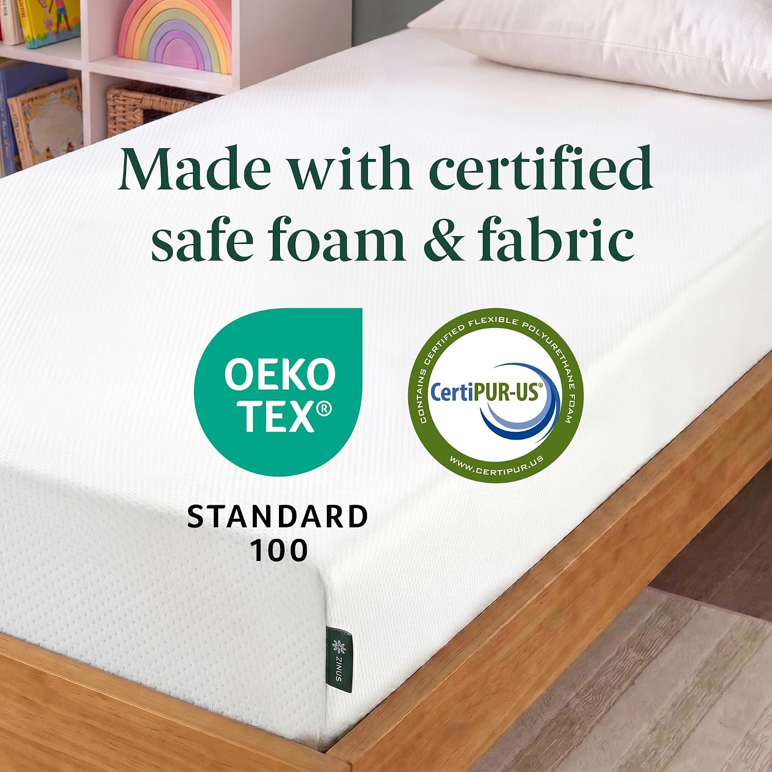Zinus 5 Inch Twin Green Tea Memory Foam Mattress, Medium Firm Feel