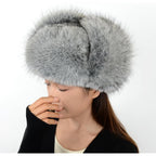 Faux Fur Russian Hat,Furry Warm Winter Trapper Hat with Earmuffs for Men and Women