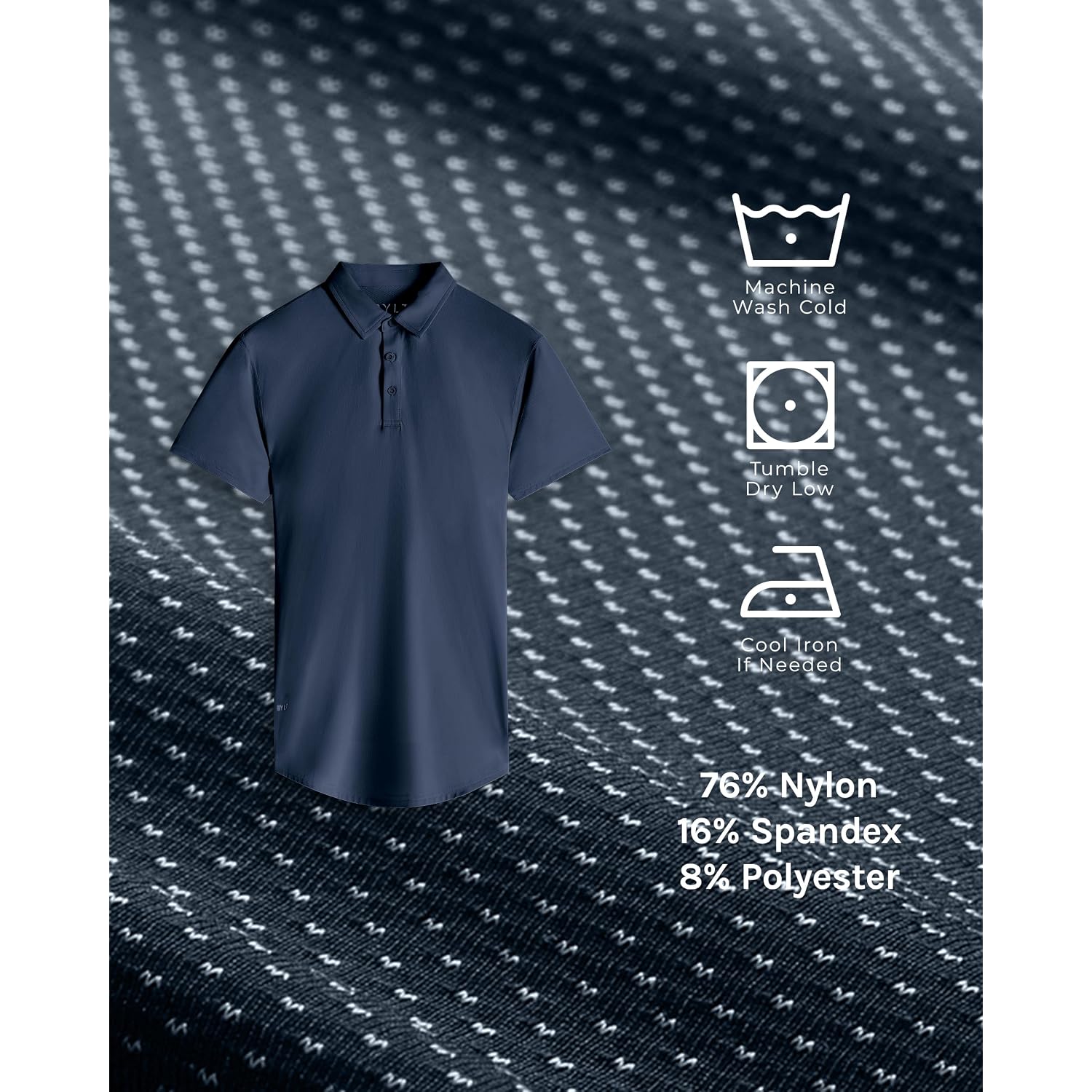 Bylt Basics - Active Drop-Cut Polo Shirt For Men - Moisture-Wicking, 4-Way Stretch Performance Fabric, Short Sleeve Polo