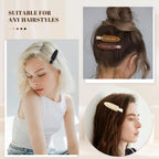 10 Pcs Creaseless No Crease No Bend Flat Hair Clips For Styling Non Slip Makeup Clips For Women Salon Hairstyle,Matte Black Brown Beige