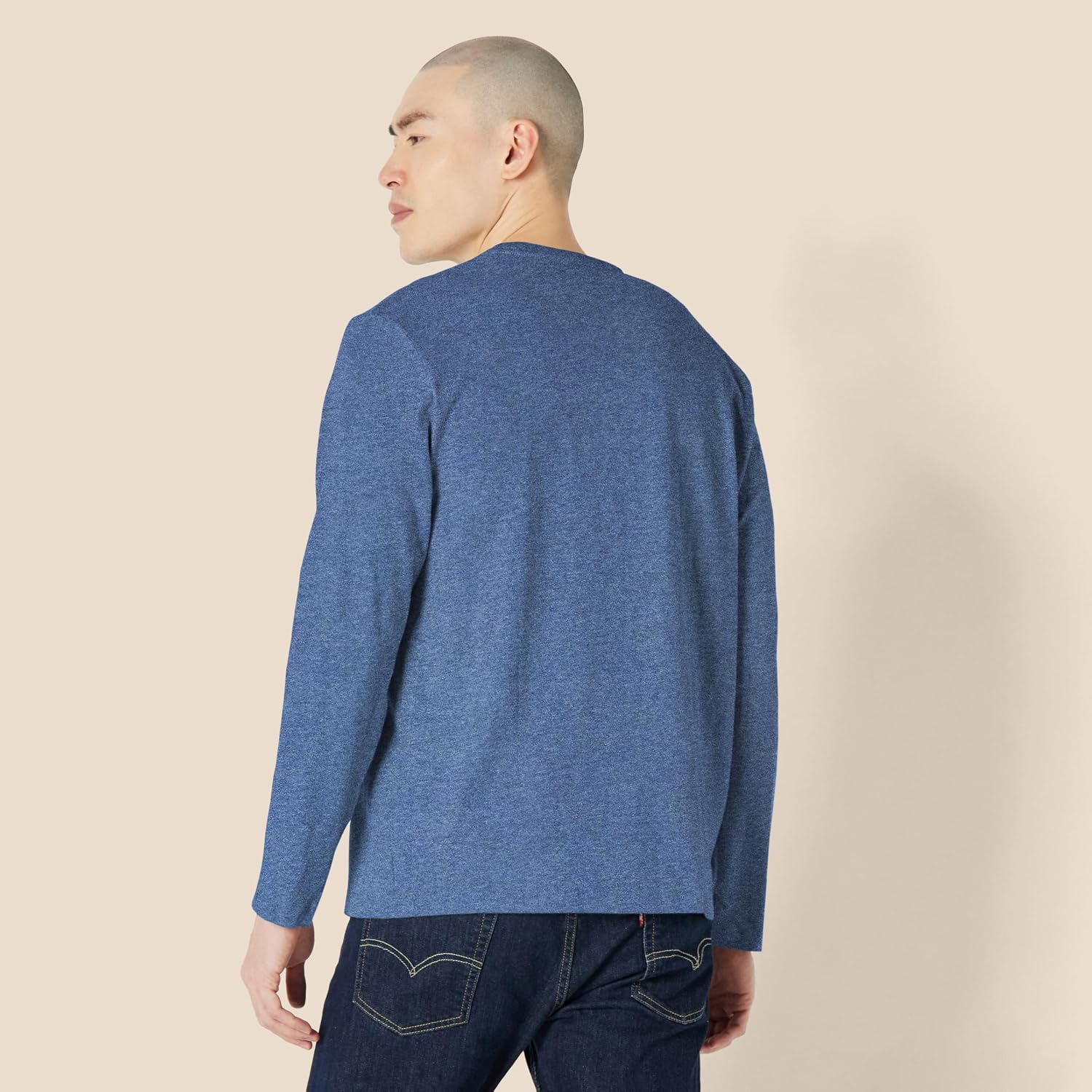 Amazon Essentials Men'S Regular-Fit Crewneck Long-Sleeve T-Shirt, Casual Cotton Jersey