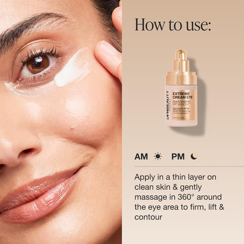 Innbeauty Project Extreme Cream Eye Firming & Contouring Eye Cream With Peptides & Botanicals, Refillable 0.5 Oz (15Ml)