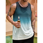 Vogstart Mens Hawaiian Beach Tank Tops Summer Vacation Muscle Top Graphic Sleeveless Shirts (S-3Xl)