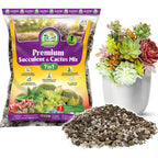 Succulents Soil Potting Mix – 7 In 1 Ingredients Well-Draining, Nutrient-Rich Cactus Potting Soil For Succulents And Cacti, Indoor & Outdoor Use, Ready To Use, Supports Healthy Root Growth, 1Qt