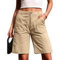 Bermuda Shorts for Women Long Knee Length Jean Shorts Denim Stretchy Cotton Jorts with Pockets Casual Relaxed Fit