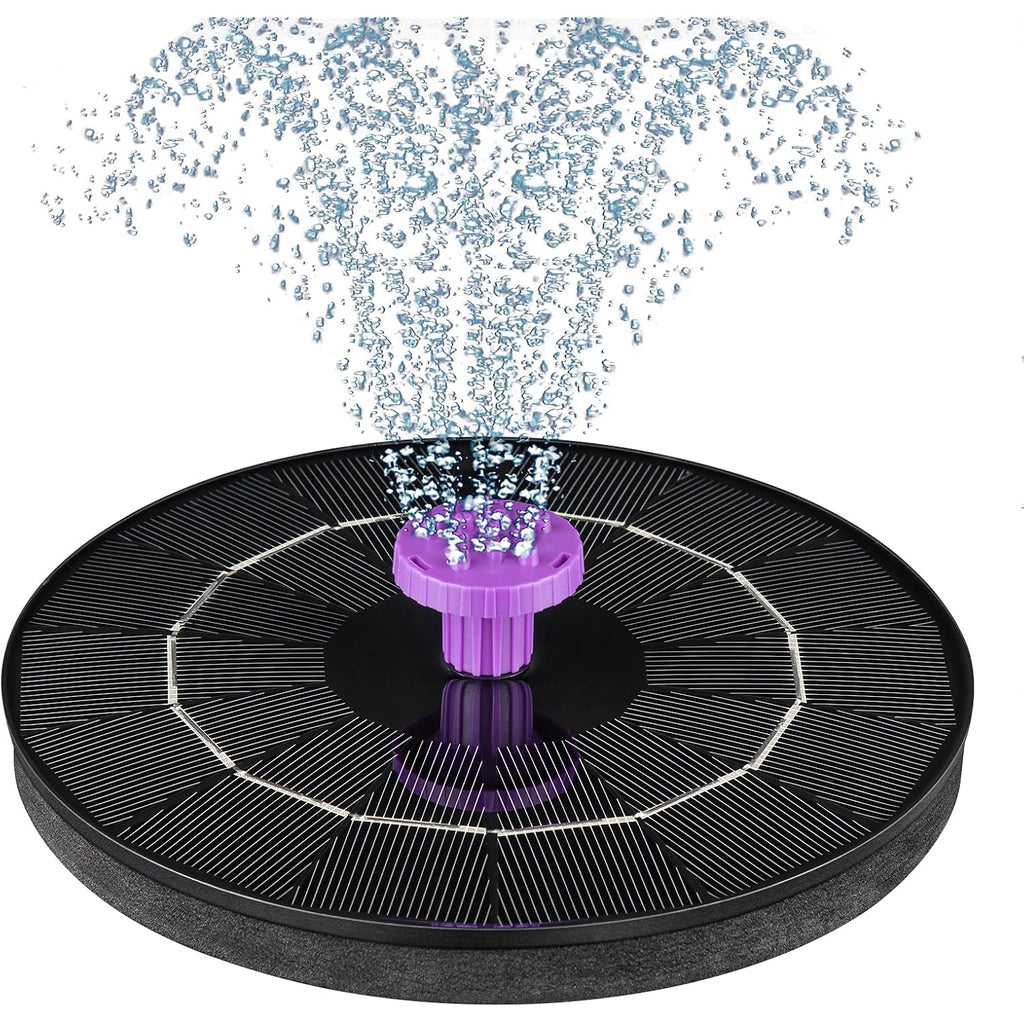 3.5W Solar Bird Bath Fountain Pump, Solar Powered Water Pump, Outdoor Water Fountain With 8-In-1 Nozzles, 4 Fixed Pipes For Hummingbirds, Garden, Pool, Pond