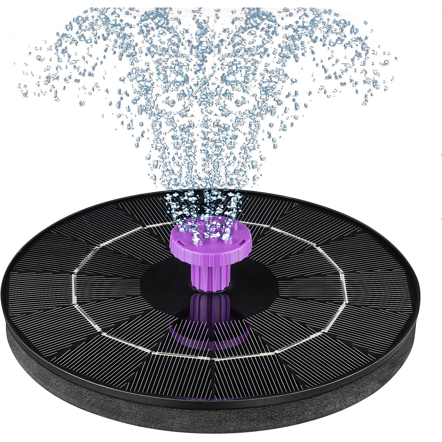 3.5W Solar Bird Bath Fountain Pump, Solar Powered Water Pump, Outdoor Water Fountain With 8-In-1 Nozzles, 4 Fixed Pipes For Hummingbirds, Garden, Pool, Pond