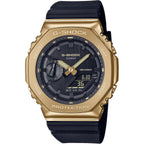 G-Shock Casio Stay Gold Series Analog-Digital Metallic Gold And Black Resin Strap Watch | Gm-2100G-1A9
