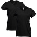 Gildan Women's Heavy Cotton V-Neck T-Shirt, 2-Pack