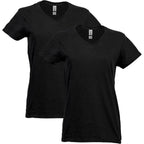 Gildan Women's Heavy Cotton V-Neck T-Shirt, 2-Pack