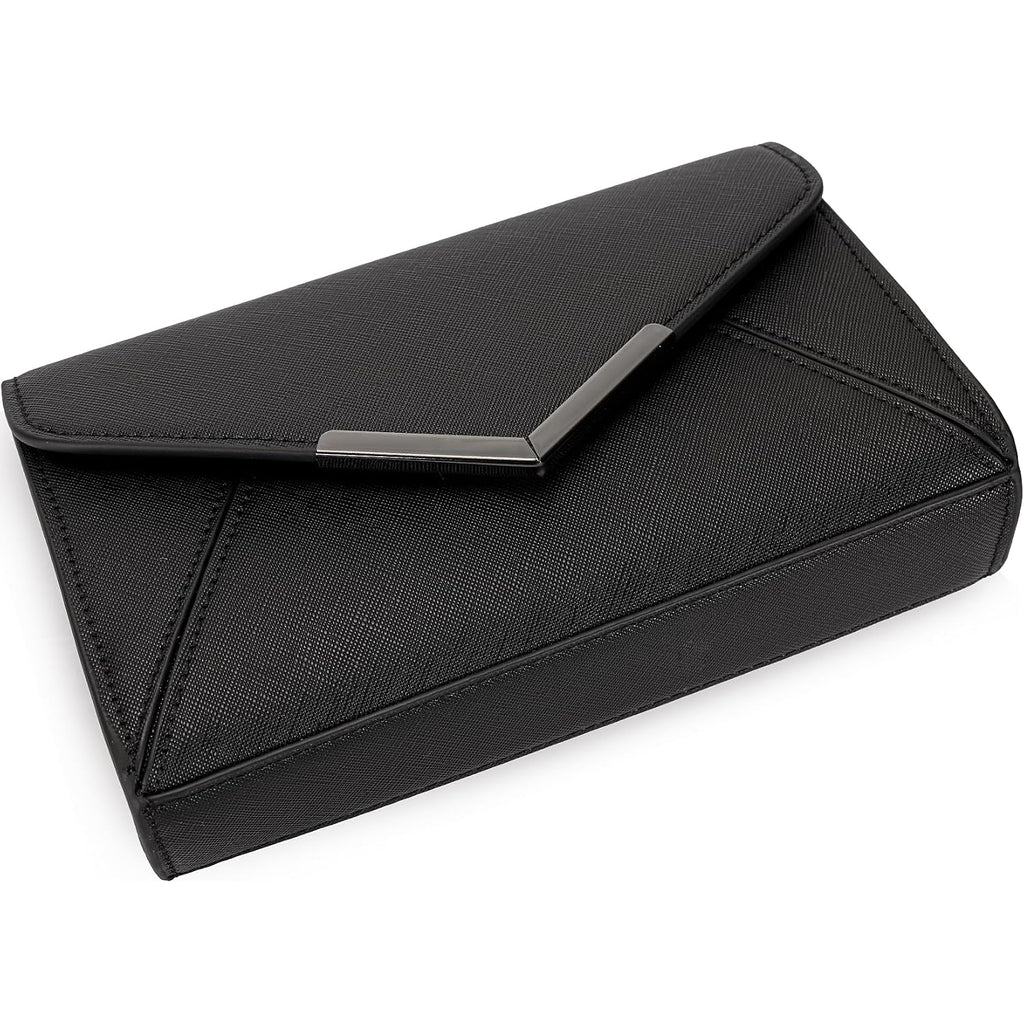 Dexmay Women Envelope Clutch Faux Saffiano Leather Evening Handbag Foldover Clutch Bag Formal Dressy Purse