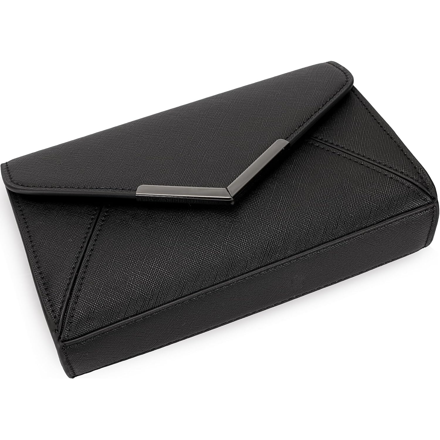 Dexmay Women Envelope Clutch Faux Saffiano Leather Evening Handbag Foldover Clutch Bag Formal Dressy Purse
