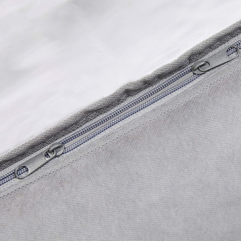 Amazon Basics Under Bed Storage Bags For Clothes And Blankets, Foldable Fabric Zipper Container With Clear Window And Reinforced Handles, Space Saving, 18 X 42 X 6 Inches, Gray, 2-Pack