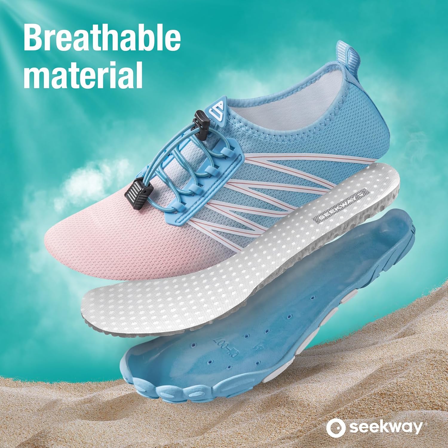 Seekway Water Shoes Men Women Adult Quick-Dry Aqua Sock Barefoot For Beach Swim River Pool Lake Hiking Kayaking Surfing