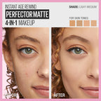 Maybelline Instant Age Rewind Instant Perfector 4-In-1 Matte Makeup, 02 Light/Medium, 1 Count