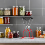 Oriflame Canning Jar Lifter Tongs, Stainless Steel Jar Lifter With Rubber Grips - For Slip Wide-Mouth Clip For Kitchen Restaurant