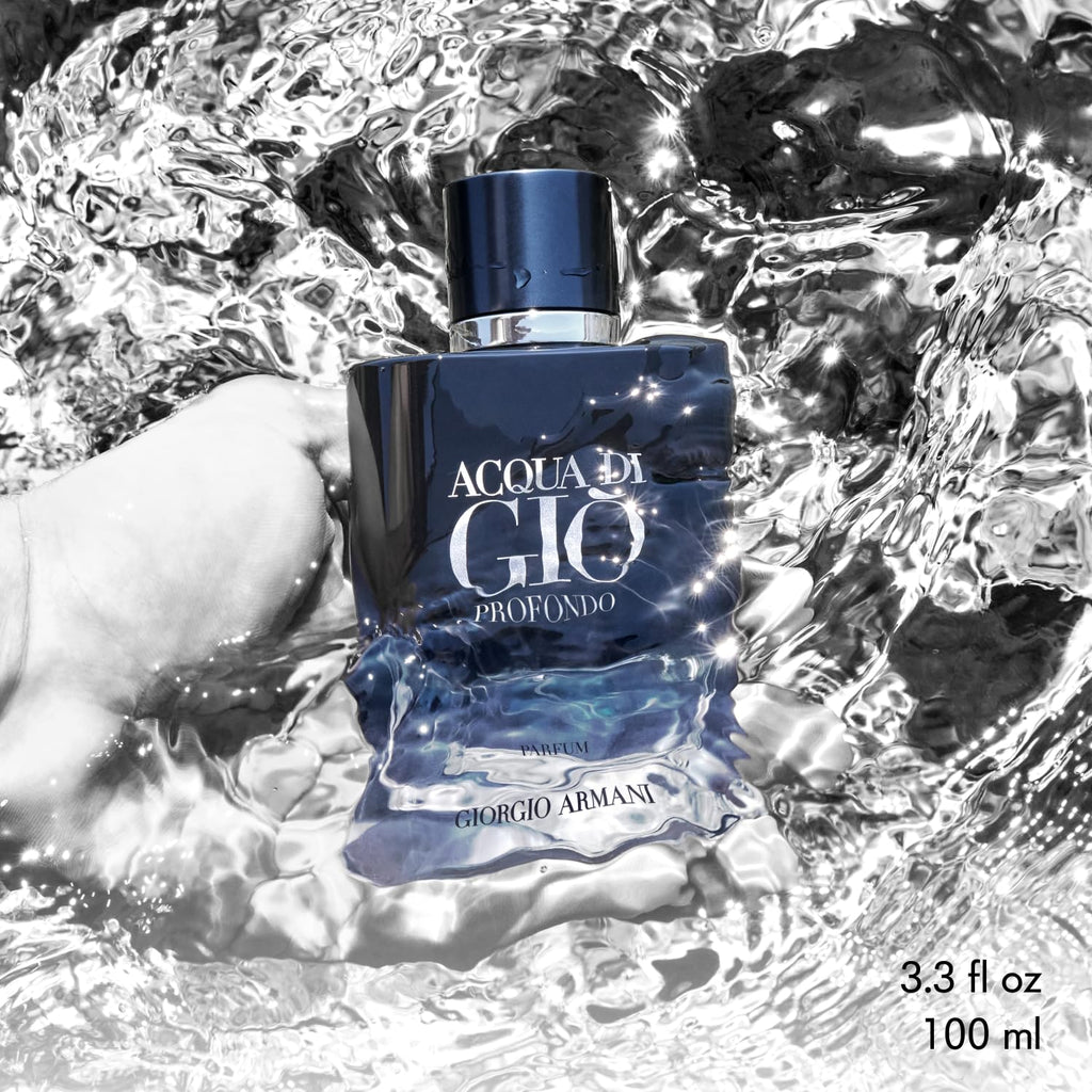 Armani Beauty – Acqua Di Giò Profondo – Parfum – Cologne For Men – Fougère Aromatic & Ambery Men’S Fragrance – Bergamot, Everlasting Essence, Cistus & Patchouli Notes