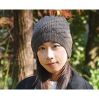 Thin Crochet Beanie Hat for Women Summer Winter Fall Mesh Slouchy Knit Hats Lightweight Crochet Caps Black+dark Gray