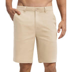 Willit Men'S Linen Shorts Dress Summer Casual Work Linen Shorts Flat Front With Pockets 10"