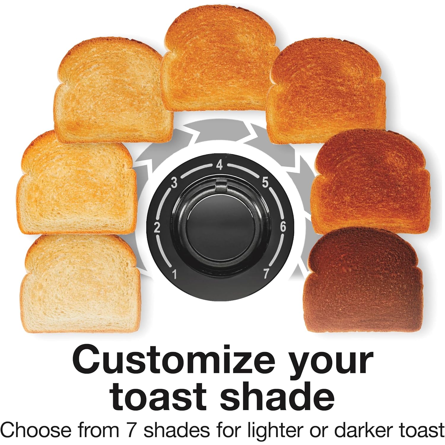Proctor Silex 4 Slice Toaster With Extra Wide Slots For Bagels | Browning Control With 7 Shades | Auto Shutoff | Toast Boost | Slide-Out Crumb Tray | Cancel Button | White | 24215G