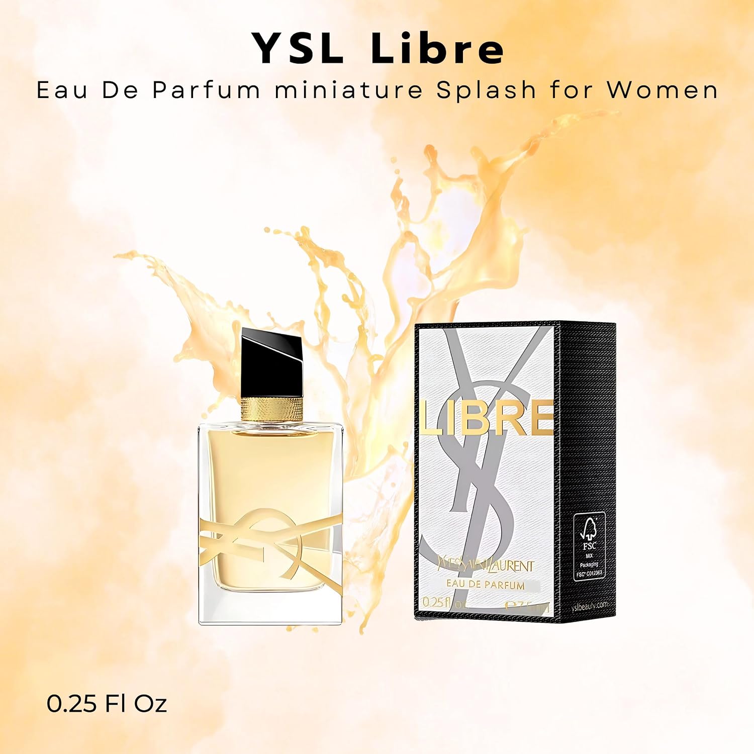 Yves Saint Laurent Ysl Libre Perfume For Women Mini Edp Splash 0.25 Ounce