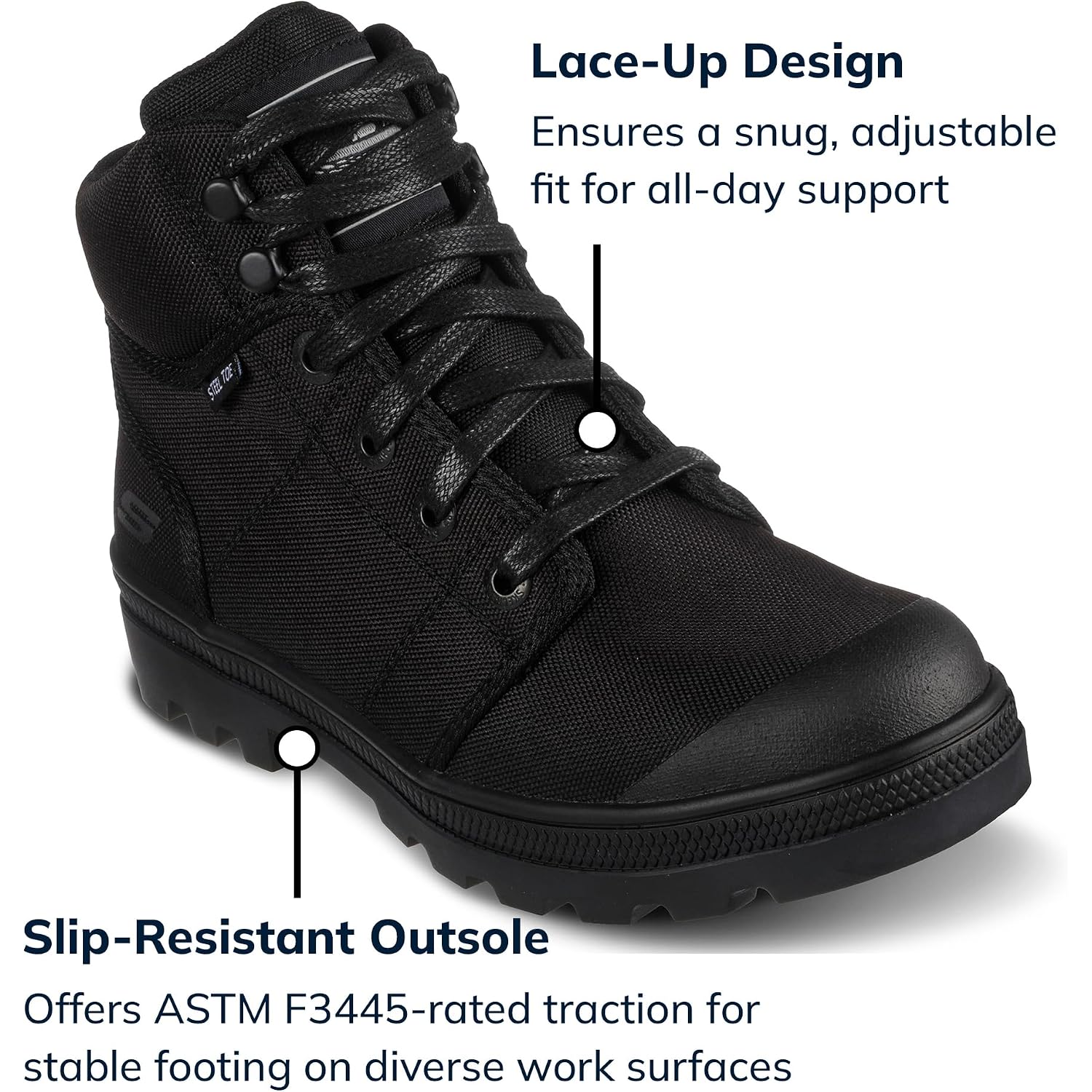 Skechers Women'S Rotund Darragh Work Lace-Up Safety Toe Boots
