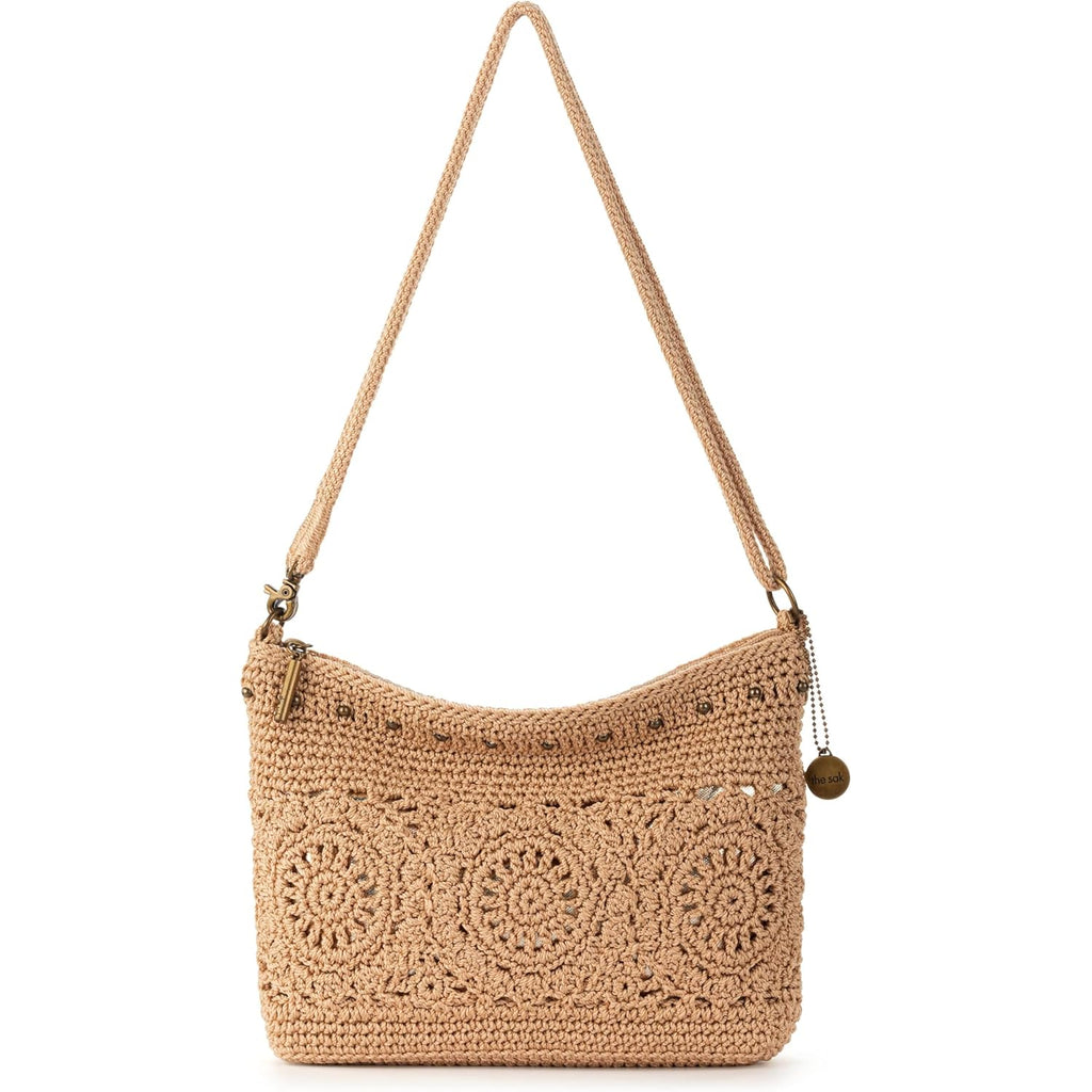 The Sak Lumi Convertible Crossbody Purse - Women's Handbag for Everyday & Travel, 3-in-1 Small Crossbody in Crochet & Leather