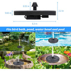 Mademax Upgraded Solar Fountain With 4 Easy Install Nozzle And Fixer, Solar Powered Fountain Pump For Bird Bath, Garden, Pond, Pool, Fish Tank, Outdoor