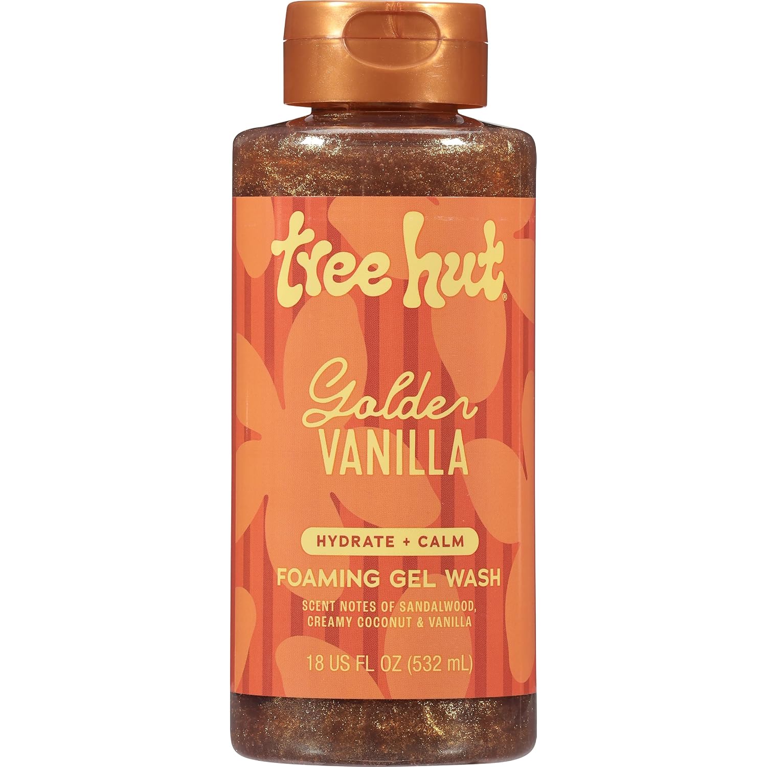 Tree Hut Golden Vanilla Body Wash, Hydrating & Moisturizing Shower Gel, Shea Butter & Essential Oils, Soft Smooth Glowing Skin, Gentle Cleanser For All Skin Types, Self Care Gifts For Women, 18 Fl Oz