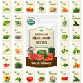 Back To The Roots 100% Heirloom Rescued Seeds, Variety Pack, 30Ct Of Organic Veggies, Herbs & Flowers To Prevent Waste (Assortment Varies)