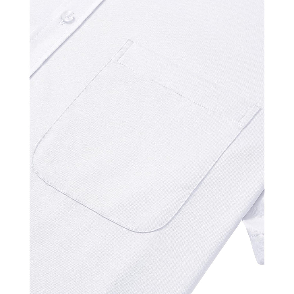 J.Ver Mens Short Sleeve Dress Shirts Solid Wrinkle Free Casual Button Down Shirt With Pocket