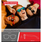 Retro Rewind Polarized Sunglasses for Men and Women - UV Protection Classic Sun Glasses