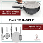 Splatter Screen For Frying Pan - 13 Inch Stainless Steel Grease Splatter Guard - Cover Oil Splash When Sizzling Bacon, Cooking Fried Chicken Or Popcorn