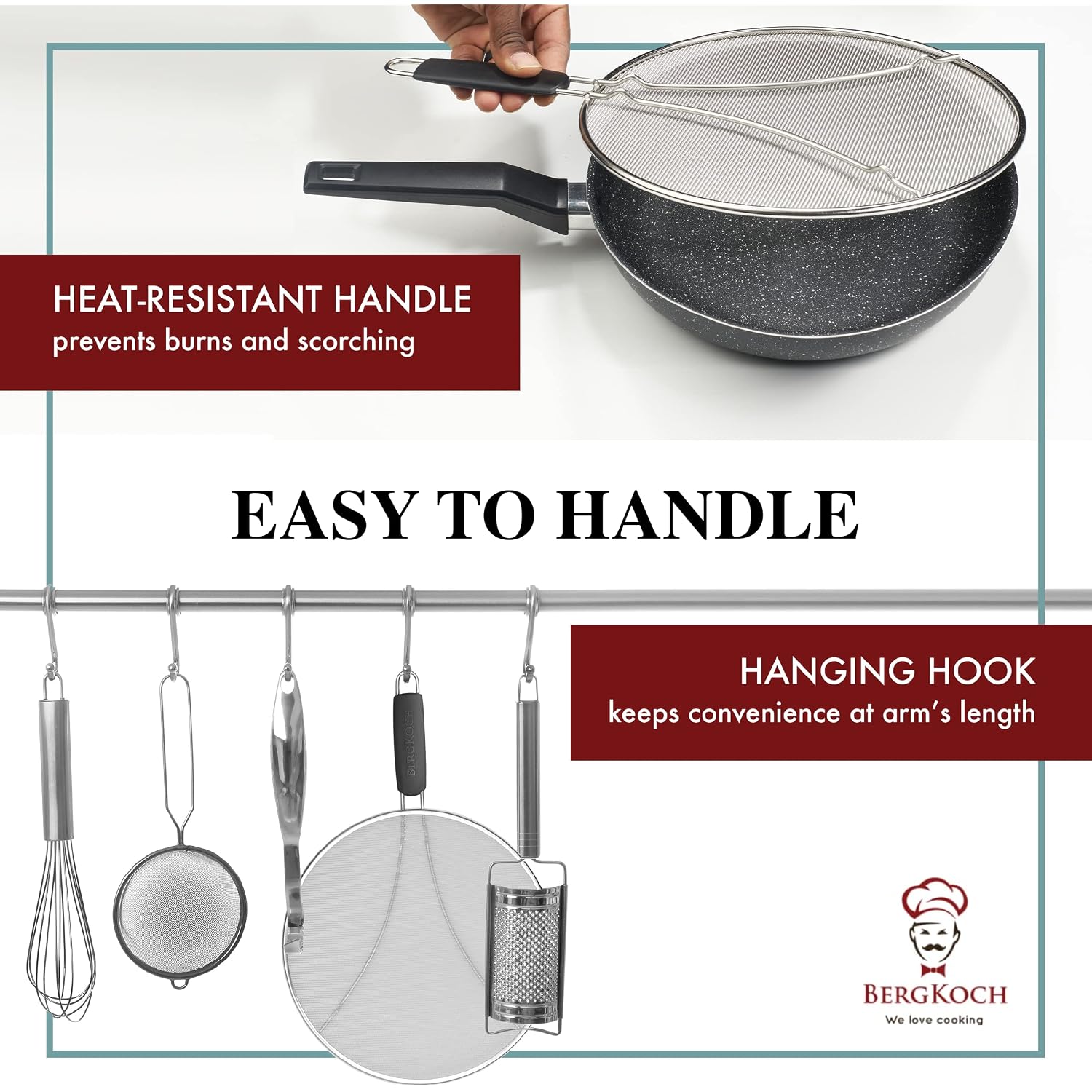 Splatter Screen For Frying Pan - 13 Inch Stainless Steel Grease Splatter Guard - Cover Oil Splash When Sizzling Bacon, Cooking Fried Chicken Or Popcorn