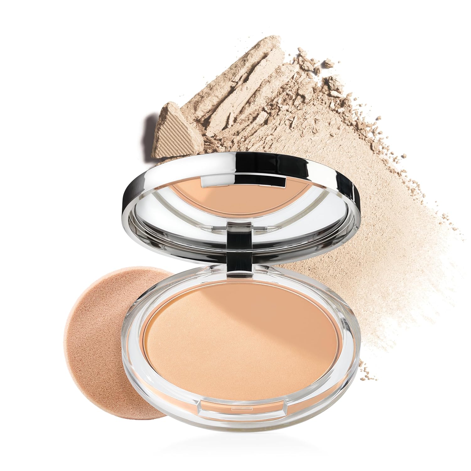 Clinique Stay-Matte Sheer Pressed Powder For Oily Skin Types | Sheer Coverage + Matte Finish | Minimizes Shine