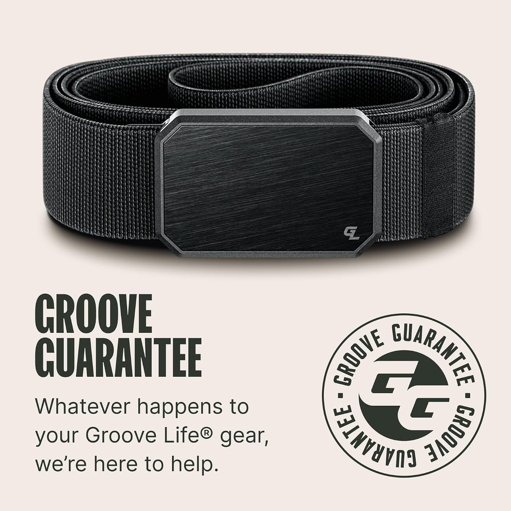 Groove Life Groove Belt Og - Men'S Work Belt - Stretch Nylon, Magnetic Buckle, Adjustable, Comfortable, Tactical, Edc