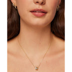 PAVOI 14K Gold Plated Pendant Necklace for Women | Two Distinct Rondelle Pendants with Cubic Zirconia | Sliding Chain Pendant | Trendy Fashion Jewelry