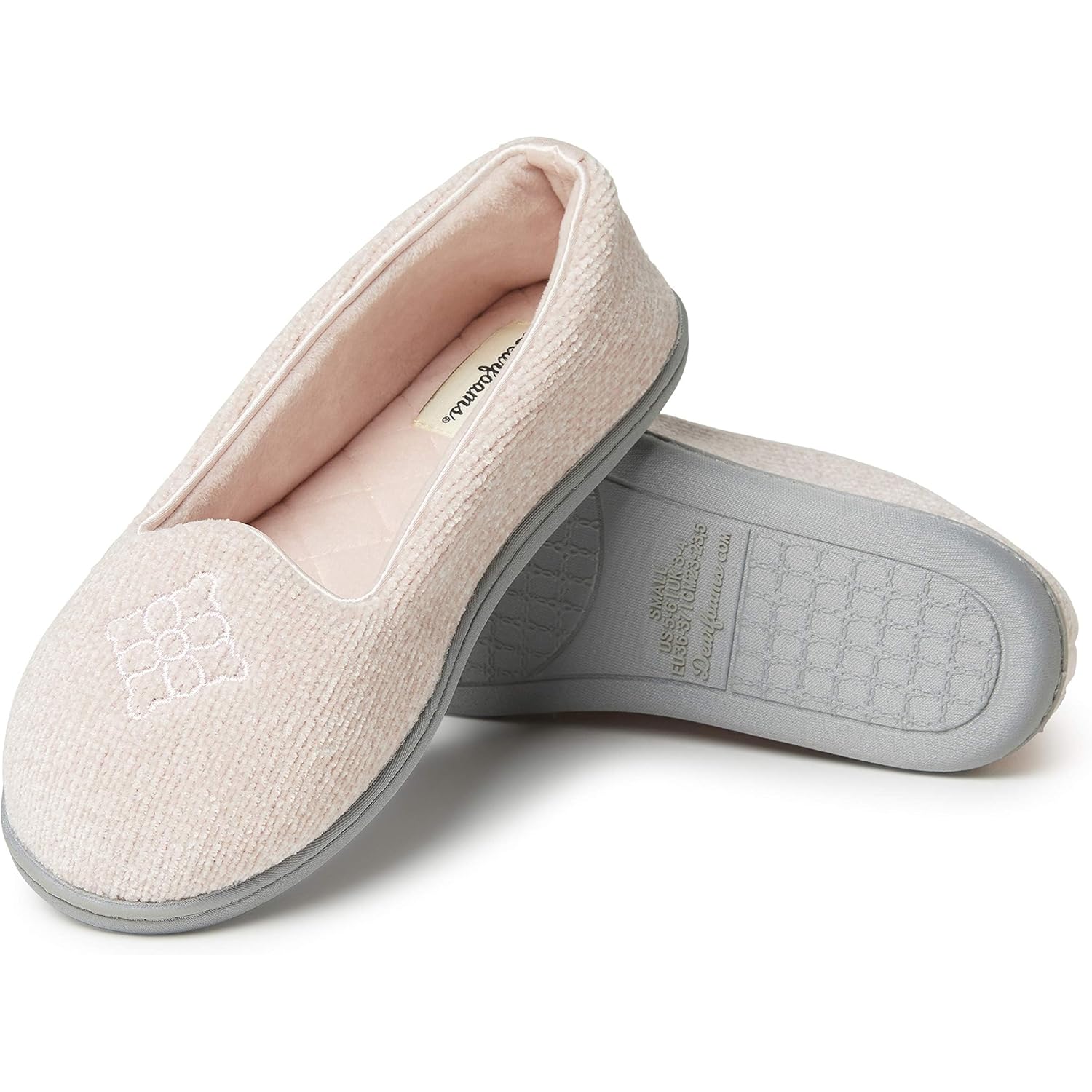 Dearfoams Women'S Rebecca Soft Memory Foam Lightweight House Shoes Cozy Loafer With Warm Lining And Wide Widths Slipper