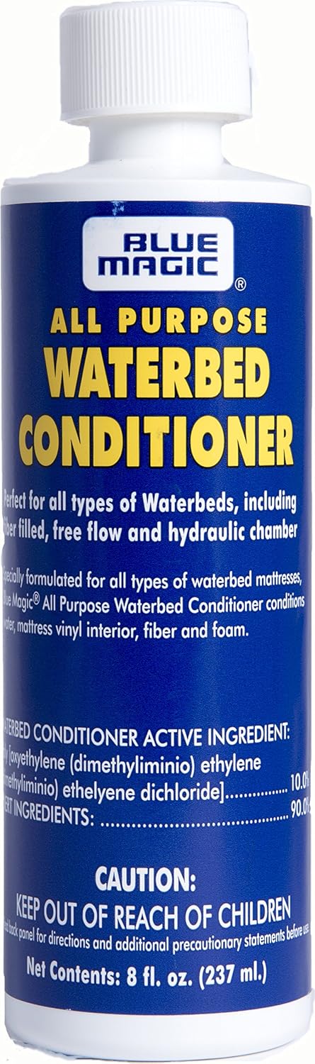 Blue Magic Waterbed Conditioner, 8 Oz Bottle, Protects Vinyl & Extends Life | Keeps Water Fresh, Protects Vinyl, Reduces Odors, And Helps Extend The Life Of Hardside And Softside Waterbeds.