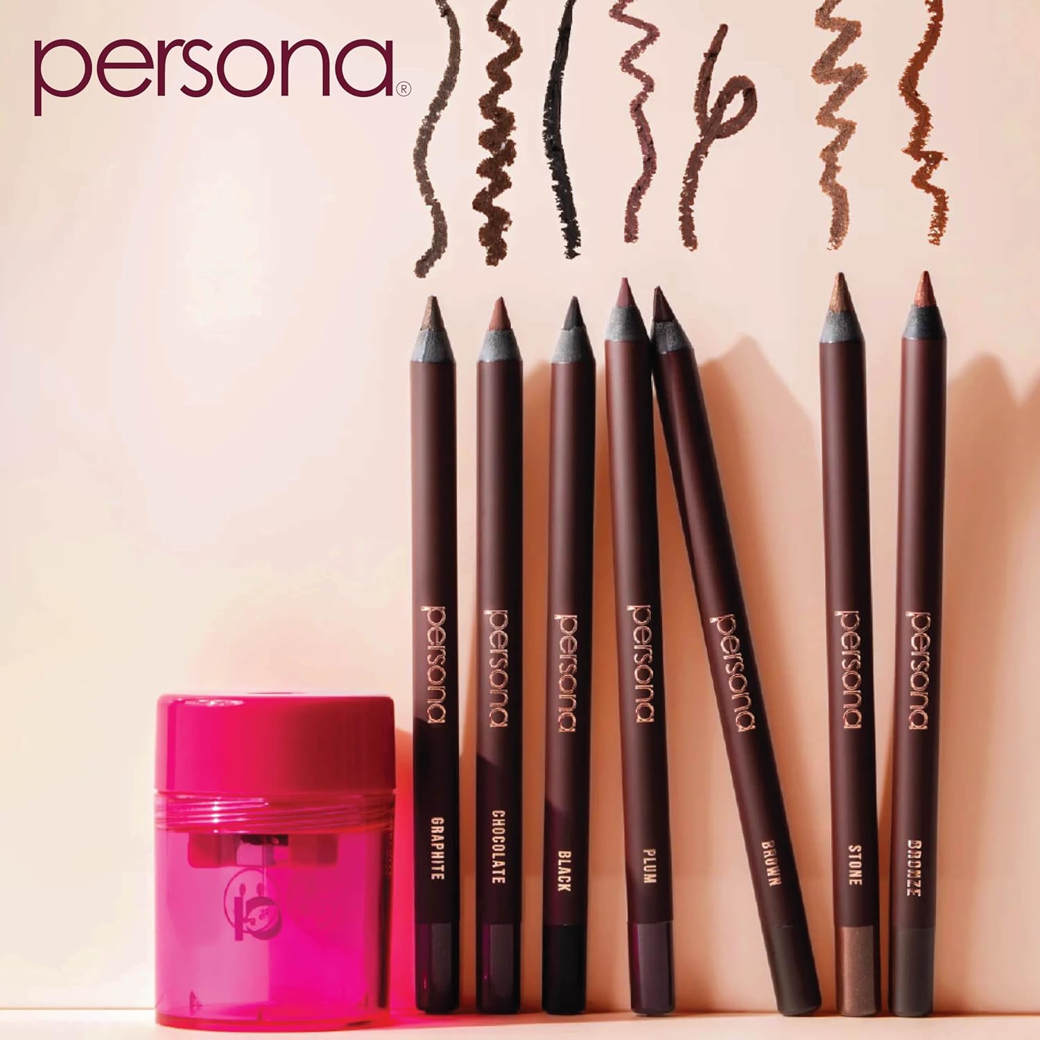 PERSONA 24HR Chocolate Waterproof Eyeliner Pencil | Creamy, Smudgeable Pencil for Lash Line & Waterline | All-Day to All-Night Wear | Vegan, Cruelty-Free, Paraben-Free | Made in USA