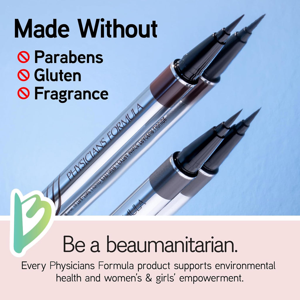 Physicians Formula Eye Booster, Lash-Enhancing 2-In-1 Eyeliner Serum, Dermatologist Approved, Hypoallergenic, Cruelty-Free & Vegan - Ultra Black